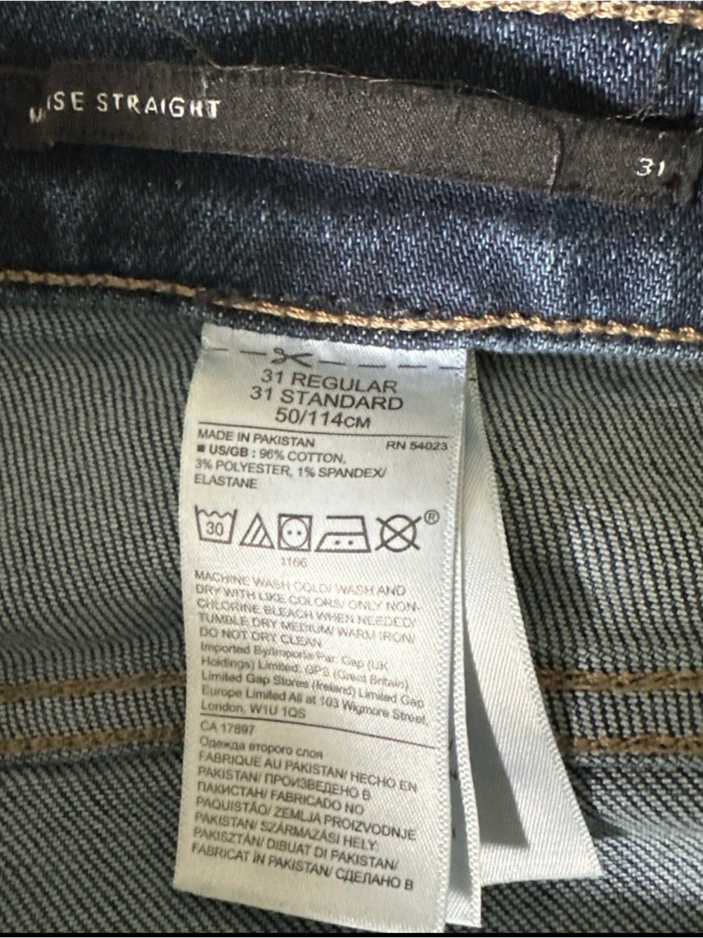 Banana Republic Premium Denim Women Jeans Size 31 Mid Rise Straight Raw Hem - Picture 5 of 8